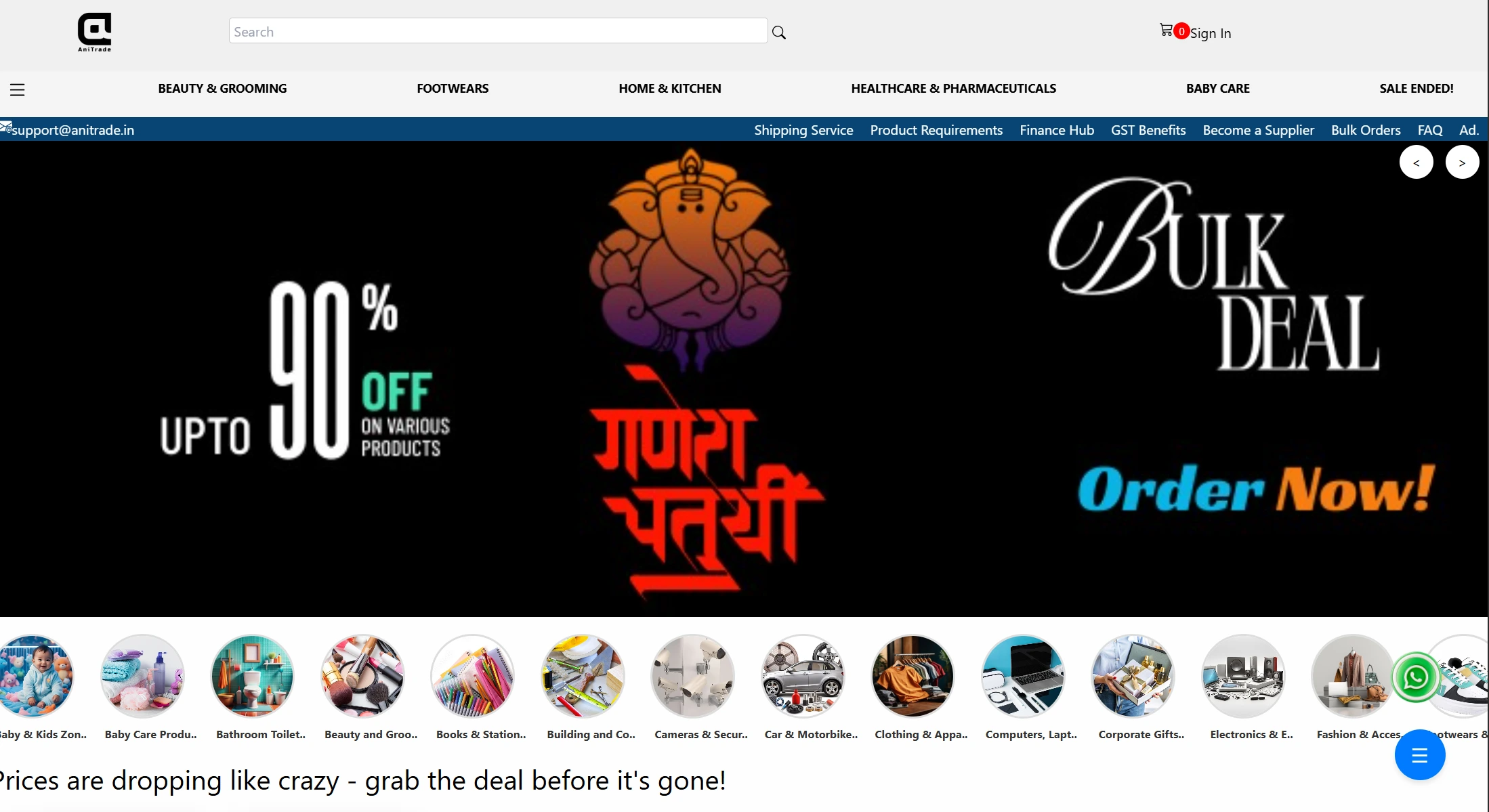 Corporate client for website development, hosting, and email setups.